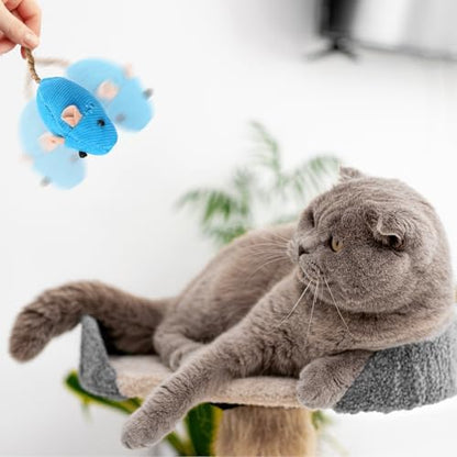 Mozeat Lens 8 Pack Toy Mice for Cats Cat Mice Toys Interactive Toy Cats Mouse Plush Cat Toys Catnip Toy Biting Toys for Cats Mouse Shaped Toy for Indoor Cats Realistic Design 8 Color