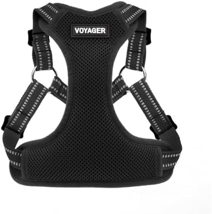 Voyager Step-in Flex Adjustable Dog Harness - Black, Large