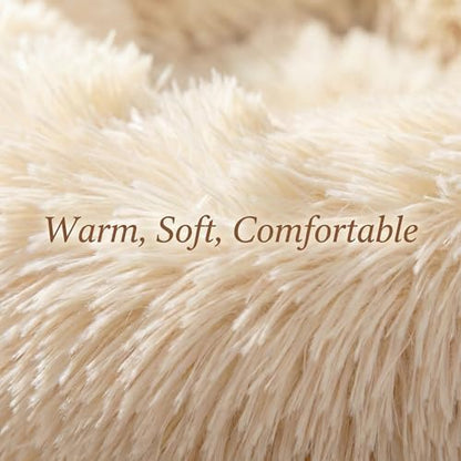 Calming Donut Small Dog Bed for Chihuahua Yorkie Maltese Shih Tzu