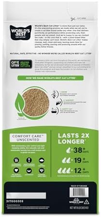 World's Best Cat Litter, Comfort Care, Unscented, Odor Control, 8 lb Bag