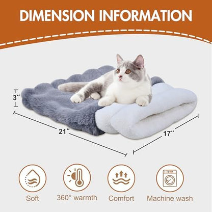 3 in 1 Semi-Enclosed Self Warming Burrow Cat Bed Sleeping Cave