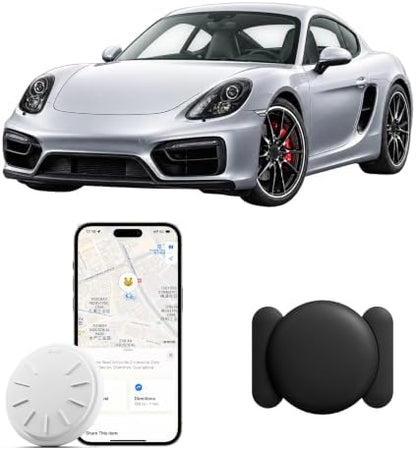 GPS Tracker for Vehicles, No Monthly Fee GPS Tracker, Tracker Device for Vehicles, Real-Time Car Tracker, Work with Find My (iOS Only), Magnetic Mini Car Tracker Device Hidden with Magnetic Case