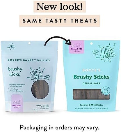 Bocce's Bakery Brushy Sticks Dog Dental Treats, Small Breeds (13 oz)
