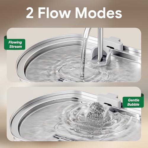 Cat Water Fountain Stainless Steel: 108oz/3.2L Cat Fountain for Drinking