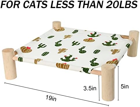 Patas Lague Cat Hammock Bed Small Eleveted Dog Bed 19x19 in Trees