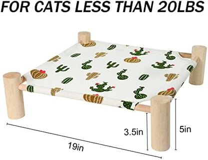Patas Lague Cat Hammock Bed Small Eleveted Dog Bed 19x19 in Trees