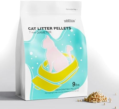 Generic Cat Litter Pellets Refills - 9 lbs, Exclusively for Dual-Layer Litter Box Systems, Dehydrating, Long-Lasting Odor Control