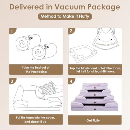 EHEYCIGA Orthopedic Dog Beds Large Sized Dog, Waterproof Washable Pet Bed