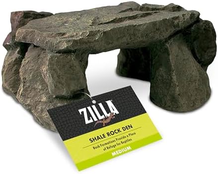 Zilla Shale Rock Den, Naturalistic Reptile Rock Décor, Medium