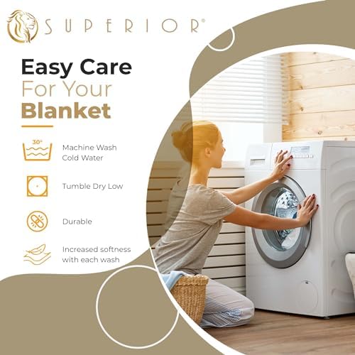 Superior Metro All-Season Cotton Blanket, Woven Blanket for Couch, Bed, Bedding, Farmhouse, Home Essentials, Cute and Cozy Bohemian Blankets, Herringbone Weave, Full/Queen, Sage