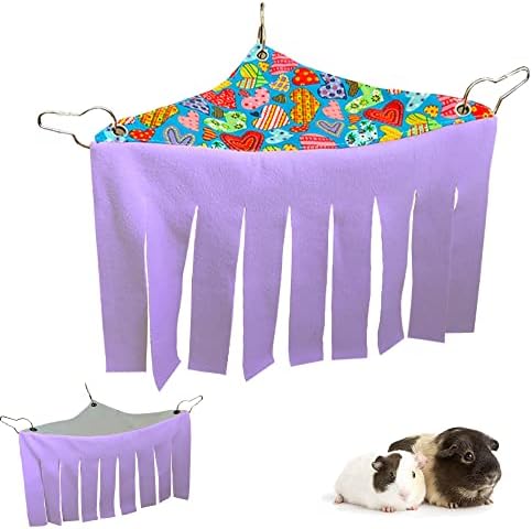 RIOUSSI Guinea Pig Hideout Hideaway Corner Fleece Toys Cage Accessories