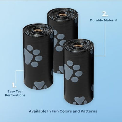 Best Pet Supplies Poop Bags for Dogs - Black, 360 Count
