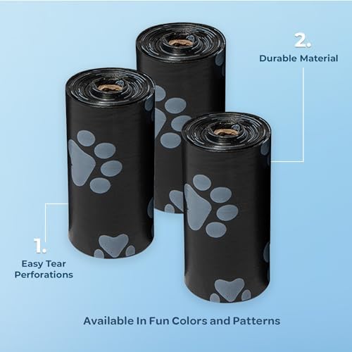 Best Pet Supplies Poop Bags for Dogs - Black, 360 Count