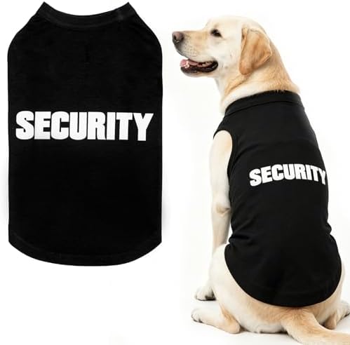 BINGPET Dog Security Shirt, Soft Cotton Puppy T-Shirt, Halloween Costumes