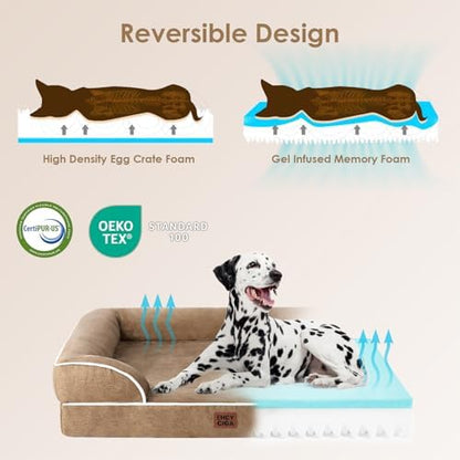 EHEYCIGA Orthopedic Dog Beds Large Sized Dog, Waterproof Washable Pet Bed