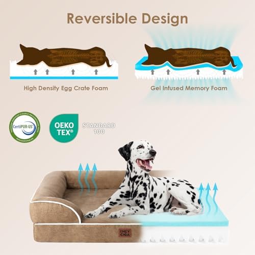 EHEYCIGA Orthopedic XXL Dog Bed, Waterproof Washable XL Big Pet Bed 52"