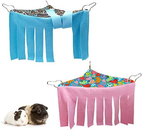 RIOUSSI Guinea Pig Hideout Hideaway Corner Fleece Toys Cage Accessories