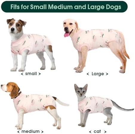 Kuoser Recovery Suit for Dogs Cats, Soft Dog Surgery Suit Female Male Spay