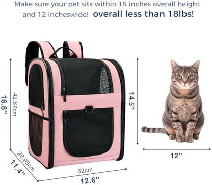 Apollo Walker Cat Carrier Backpack for Small Dogs and Cats Up to 18 lb