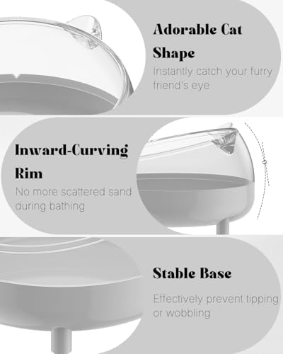 Pawfly Hamster Sand Bath Container, Hamster Sand Bath Box, Hamster Bathtub, Hamster Bathroom, Hamster Toilet, Plastic Dust Bath for Dwarf Hamsters, Syrian Hamsters, Mice, Gerbils & Small Animals
