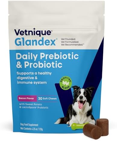 Vetnique Glandex Probiotics for Dogs Chews 30ct, Prebiotics & Enzymes