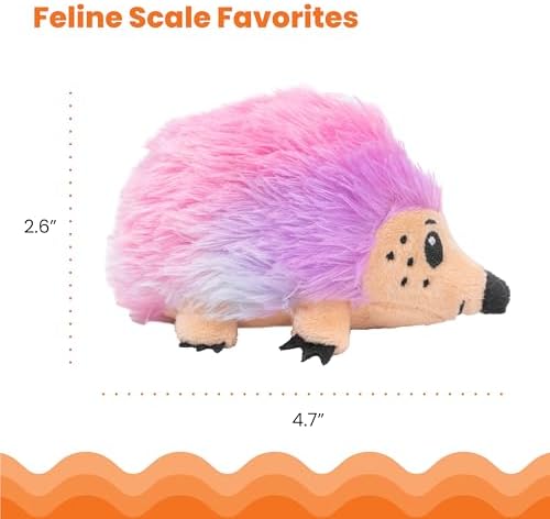Catstages Catnip Plushies Hedgehog – Interactive Plush Catnip Toy for Batting, Kicking, Chasing & Cuddling