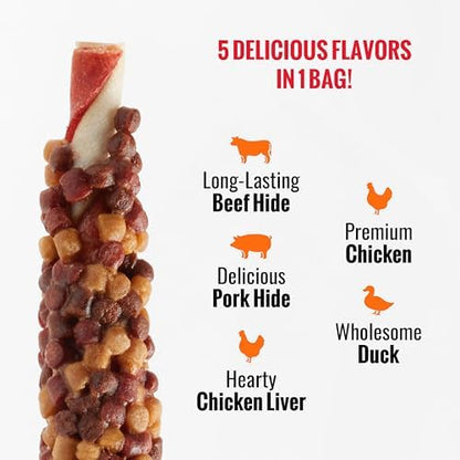 GOOD 'N' FUN Blasts Long-Lasting Dog Treat Made with Real Protein, 12 oz