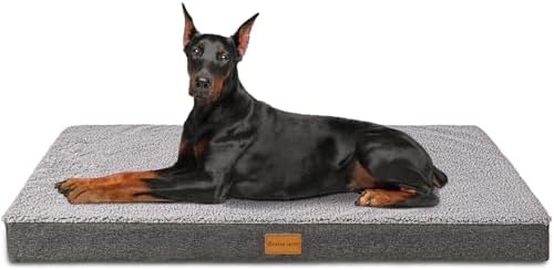 Patas Lague Orthopedic Large Dog Bed Washable Pet Sofa Mat 56''X40'' Grey