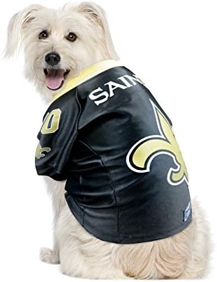 Littlearth NFL New Orleans Saints Premium Pet Jersey, Team Color, Small