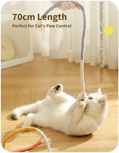 Cat Chew Toys (3-Pack) - 27.5 Inch Refillable Catnip Rope Toys for Indoor Cats & Kittens, Safe Dental Cleaning & Interactive Toy - Natural Kitty Toys for All Breeds