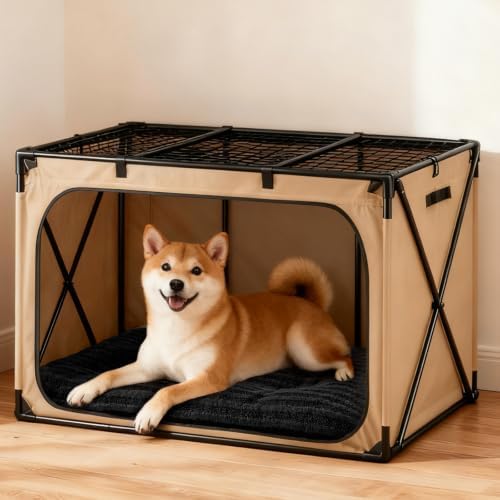 FURTIME Washable Dog Bed Medium Size Dogs, Deluxe Dog Crate Beds