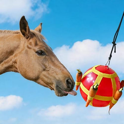 Horse Treat Ball & Horse Stall Toys (Red)