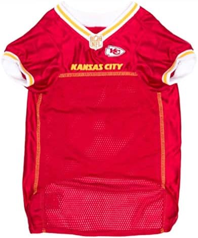 Pets First NFL Kansas City Chiefs Dog Jersey, Size XX-Large, Football Shirt Costume for Pet, Dog Sports T-Shirt, NFL Team Clothing for Cats, Licensed Pet Apparel Available in 7 Sizes and 32 Teams
