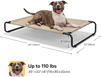Veehoo Cooling Elevated Dog Bed, Outdoor Raised Dog Bed for Large Dogs