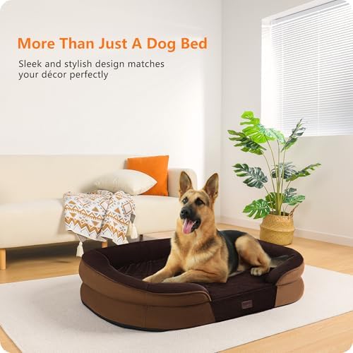 Dwanton Orthopedic Waterproof X-Large Dog Bed Sofa, Gel Memory Foam, 45"