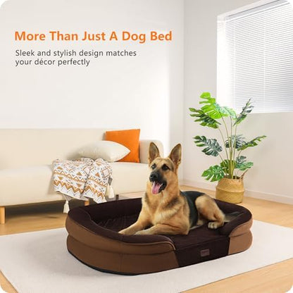 Dwanton Orthopedic Waterproof X-Large Dog Bed Sofa, Gel Memory Foam, 45"