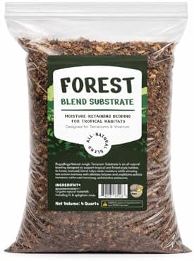 Natural Forest Blend Bioactive Substrate Terrarium Bedding 4 Quarts for Frogs, Geckos, Reptiles, Amphibians & Invertebrates