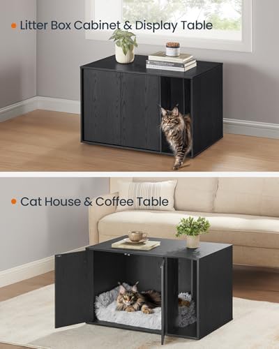 SONGMICS HOME Cat Litter Box Enclosure, Tool-Free Assembly