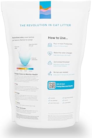 PrettyLitter Health Monitoring Cat Litter, Unscented, 6 lb. Bag