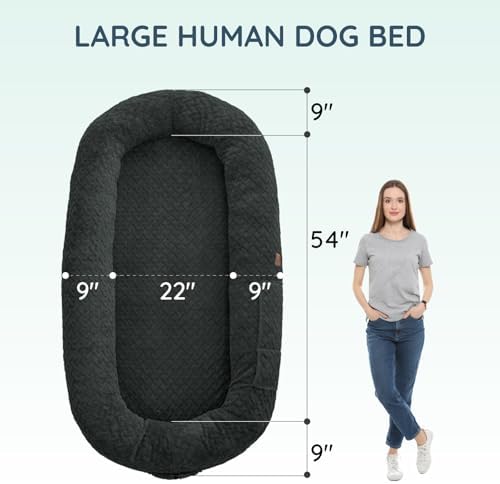 ChiXnuggle Faux Fur Washable Human Dog Bed Cover（Only Human Dog Bed）
