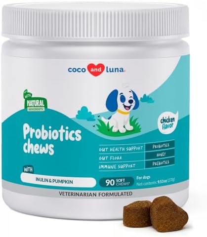 Probiotics for Dogs 90 Soft Chews - Digestive, Gut & Diarrhea