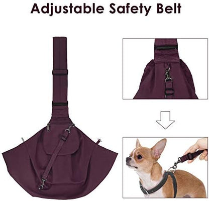 SlowTon Dog Carrier Sling - Thick Padded Shoulder Strap Adjustable, WR, L
