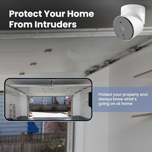 Feit Electric Smart Garage Door Camera, 2-Way Audio, Live Streaming, Human Motion Detection, 24/7 Recording, Infrared Night Vision, Remote Closure & Alerts, Alexa/Google Asst Compatible, CAM/GAR/WiFi