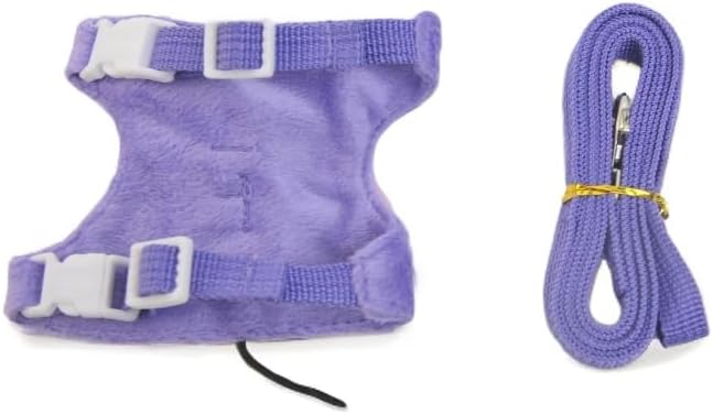 Small Animal Harness and Leash Set, Adjustable Escape Proof Ferret Harness Vest for Adult Ferret, Meerkat, King Squirrel & Fancy Rat, Soft Comfortable Pet Walking Harness with Leash