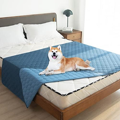 gogobunny Waterproof Pet Blanket for Bed, Washable Couch Cover for Dog Cat