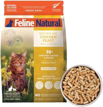 Feline Natural - High Protein Freeze Dried Dry Cat Food with 98% Meat