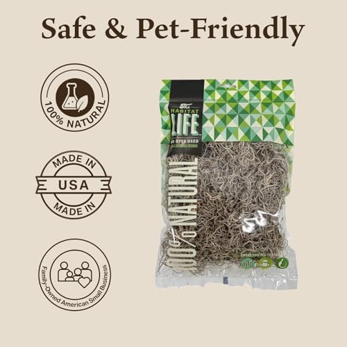 Spanish Moss for Terrarium Habitats, Small 1-Pack