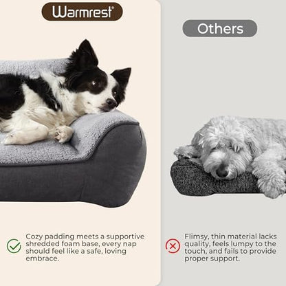 Extra Thick Orthopedic Bolster Dog Beds Large Sized Dog