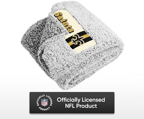 FOCO NFL Unisex-Adult NFL Team Logo Retro Cloud Sherpa Blanket 60" x 70"