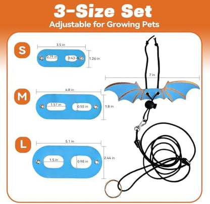 Dinosaur Wing Leash Harness for Bearded Dragons